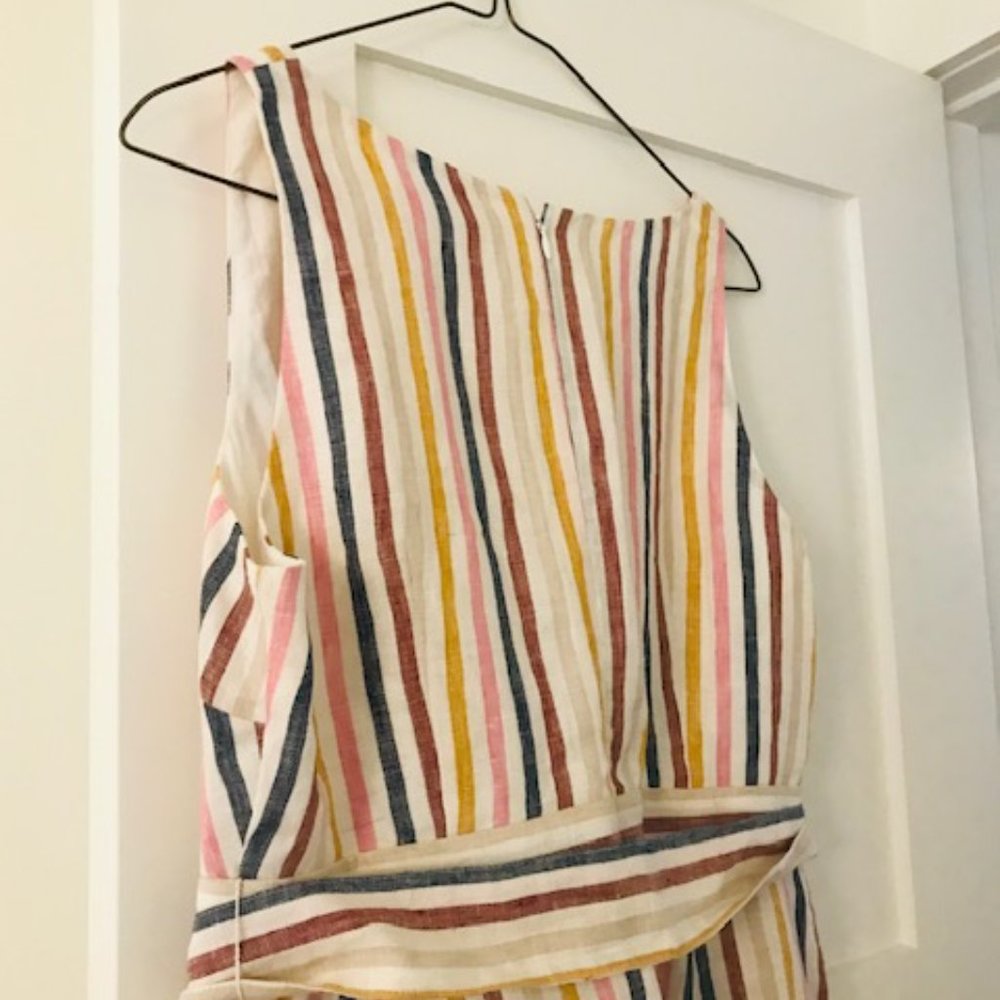 Boden Striped V-Neck Tie-Waist Maxi Dress in Multicolor - Picture 6 of 12